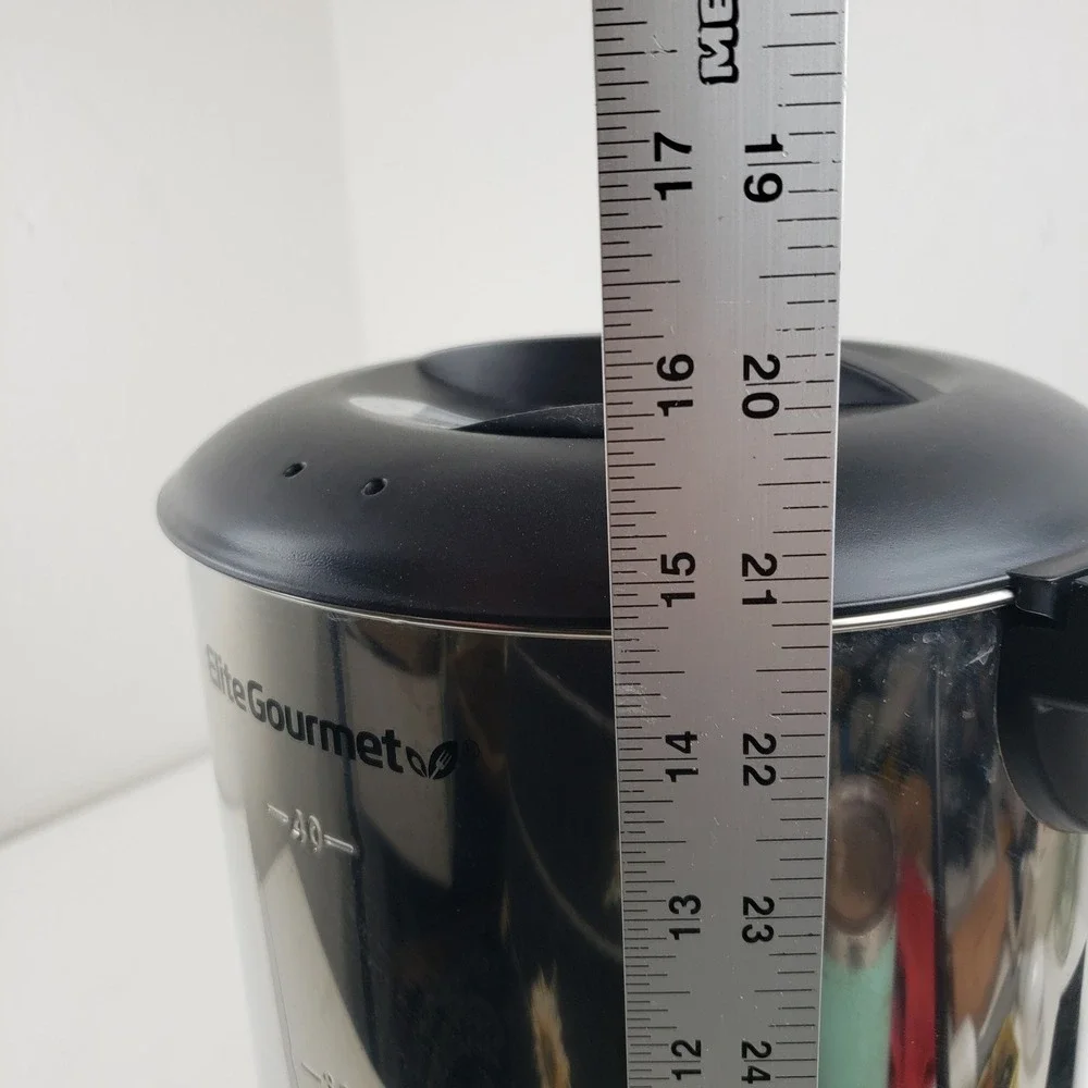 Elite Gourmet CC-45 Stainless Steel 45 Cup Coffee Urn Percolator Silver Black